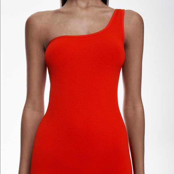 Red Zara Asymmetric Jumpsuit ❤️ - Picture 3 of 6